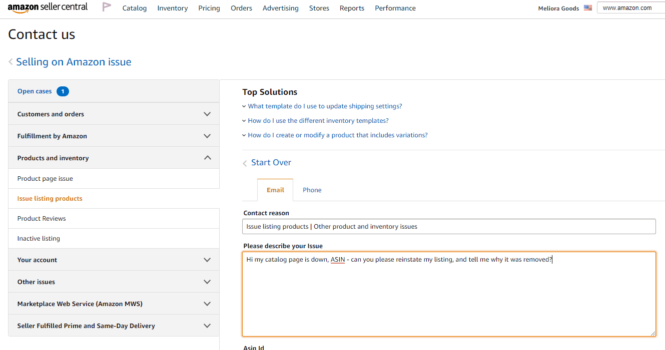 Amazon Catalog Removals