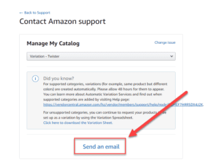 contact us amazon send an email support contact