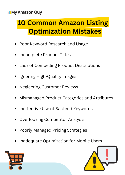 10 Common Amazon Listing Optimization Mistakes